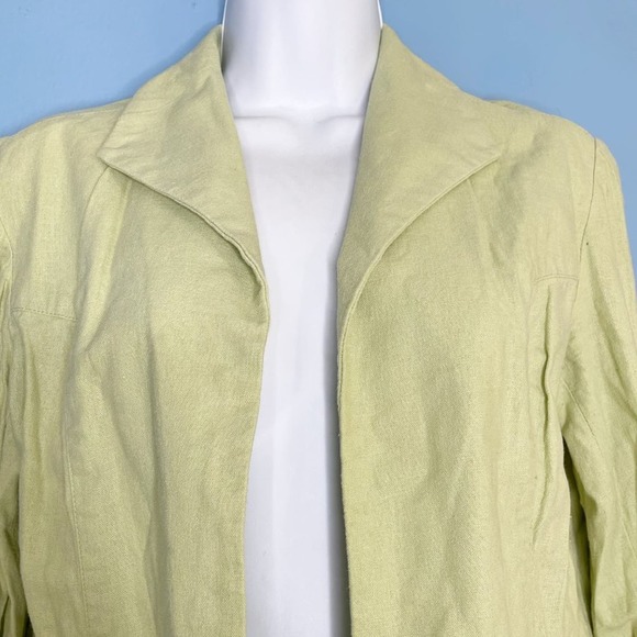 Pendleton Vintage Light Olive Green Linen Blazer S - Picture 3 of 7